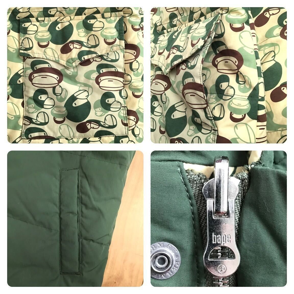 ☆リバーシブル☆ Milo camo ダウンジャケット Mサイズ a bathing ape