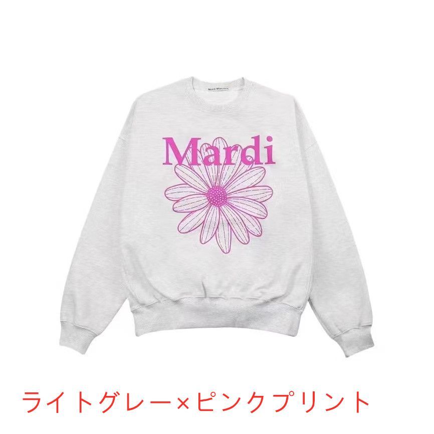 Mardi Mercredi マルディメクルディ スウェット レディース 長袖 トップス トレーナー プリント SWEATSHIRT THE  FLOWER MARDI 恥ずかしく