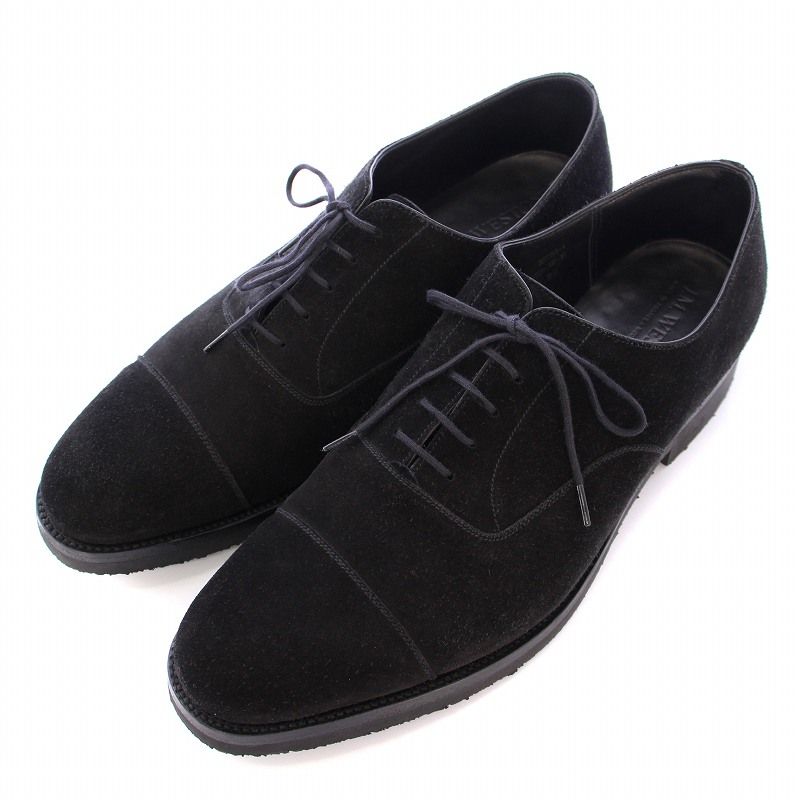 ジェーエム J.M.WESTON Cap Toe Oxford Shoe キャップトゥオックスフォードシューズ レースアップ スエード ローヒール 10 黒 ブラック |BB