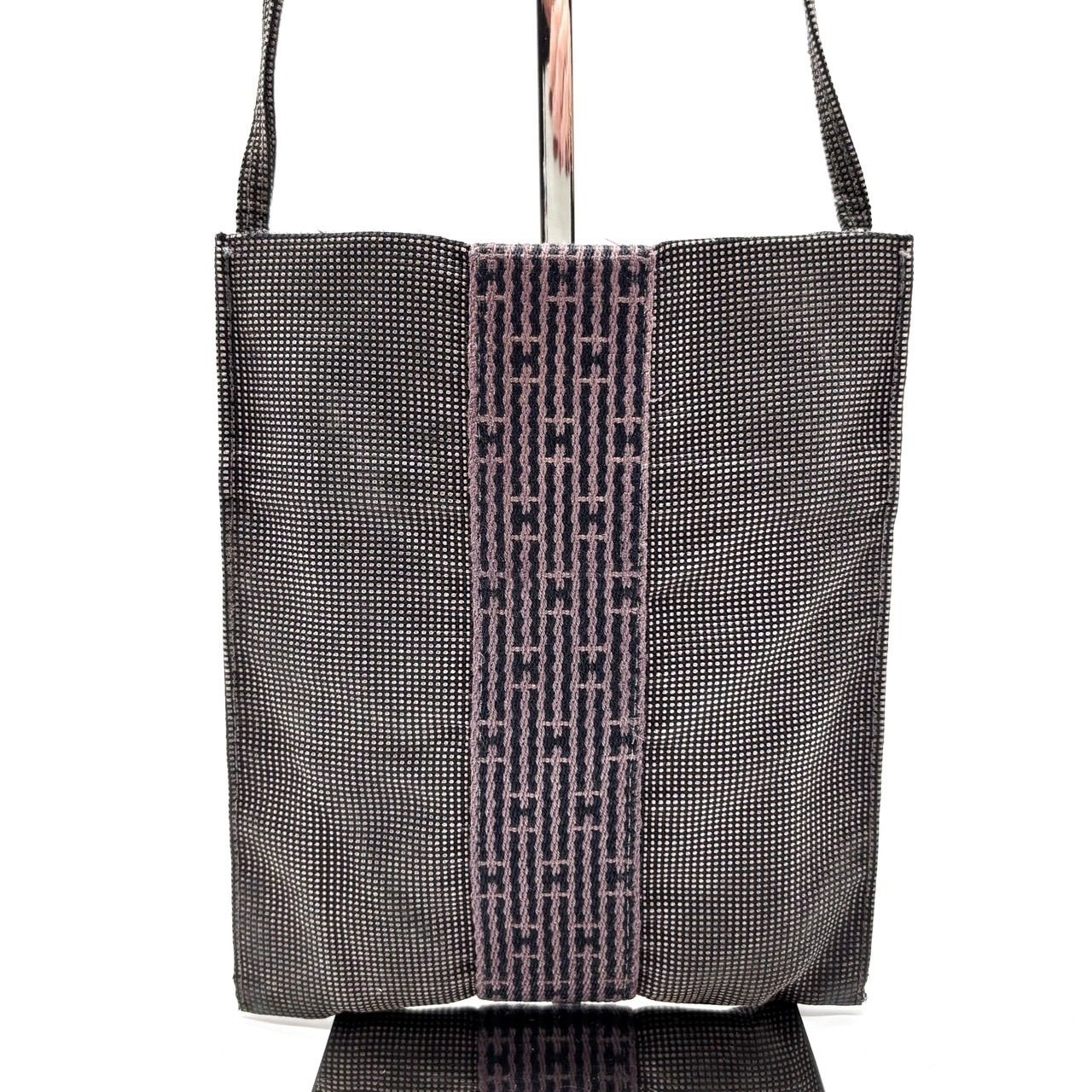 エルメス HERMES エールライン ポシェット グレー キャンバス