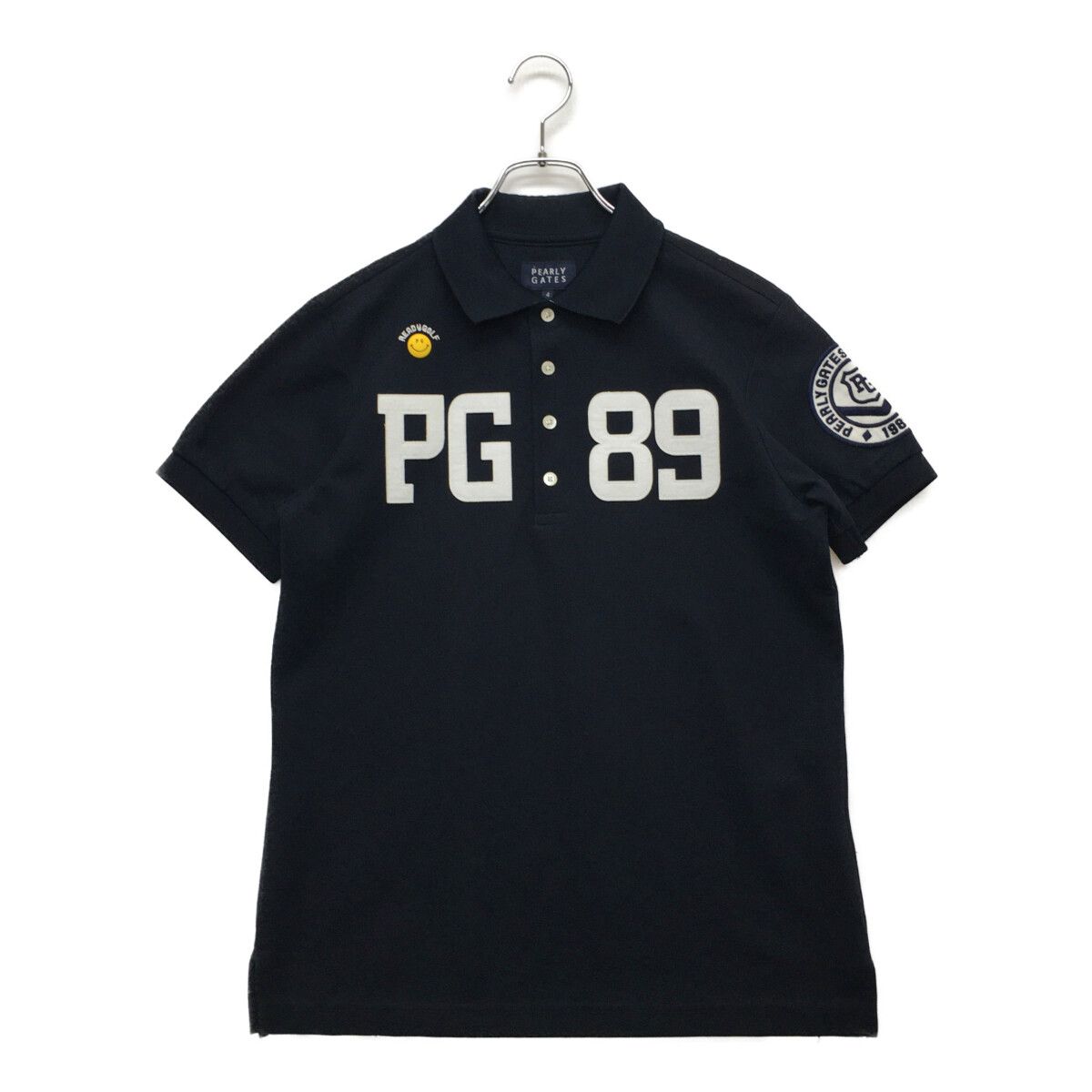 パーリーゲイツ　半袖ポロシャツ　ネイビー　4 メンズ パーリーゲイツ PEARLY GATES 半袖ポロシャツ 4(M) 紺 ネイビー