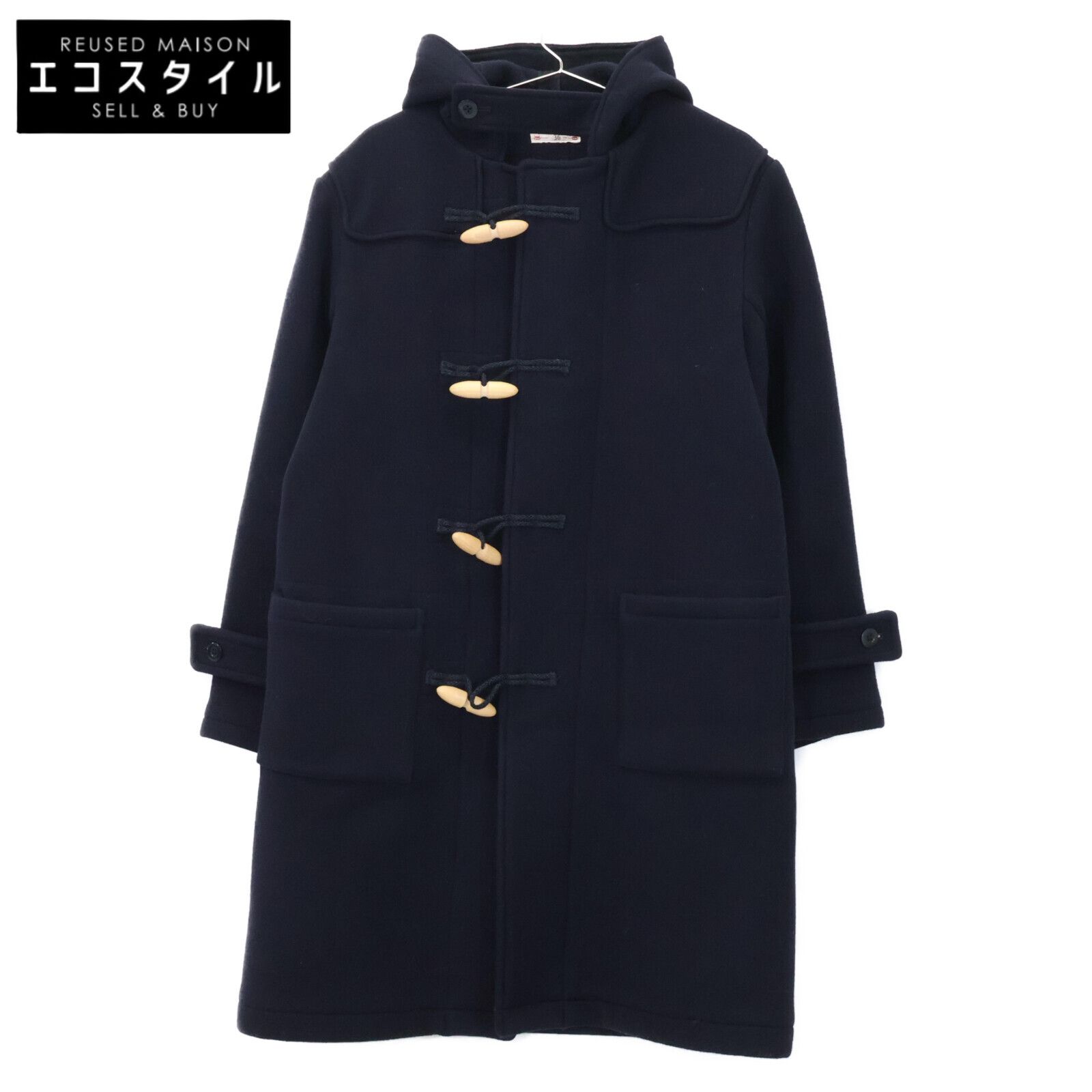 BONCOURA ネイビー ピーコート 38 BONCOURA ウールカシミヤメルトン