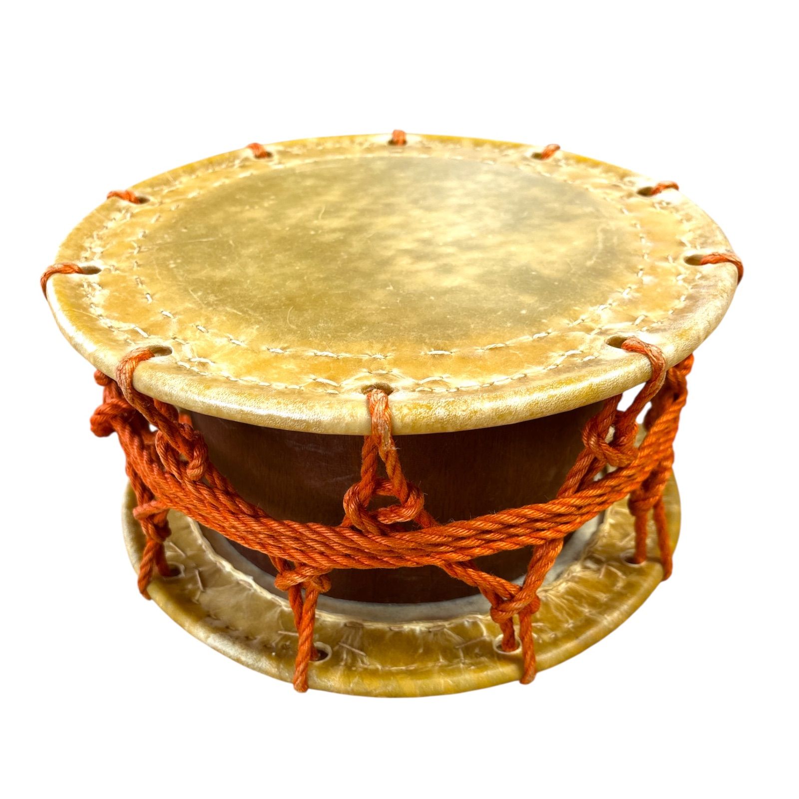 和楽器　和太鼓　締太鼓 　現状品　W34cm しめ太鼓 ○現状品○ 和太鼓／附締太鼓（附締）鼓面 約30.5cm 平太鼓