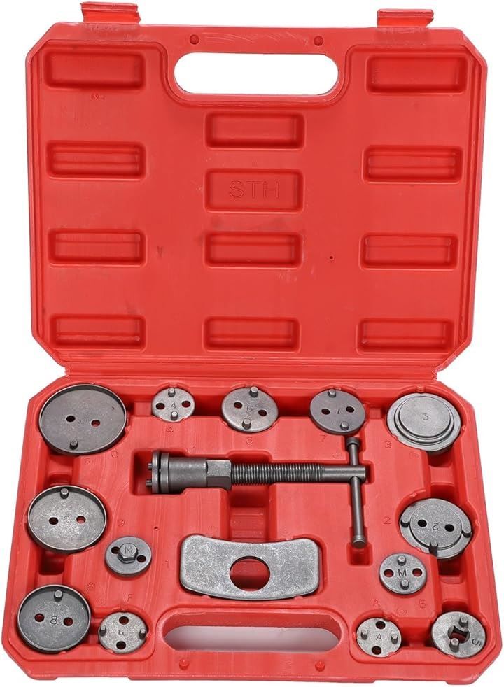 Partools ブレーキキャリパーツール ブレーキパッド ブレーキディスク 交換用 自動車メンテナンス工具( 15点セット)