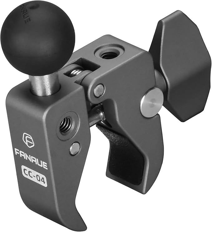 【在庫処分】FANAUE バイク スマホホルダー アクセサリー スーパークランプ 13mm～52mm マウント アルミ製 クランプ ボールマウント1インチボールアダプター付き RAM マウントと互換性がありま