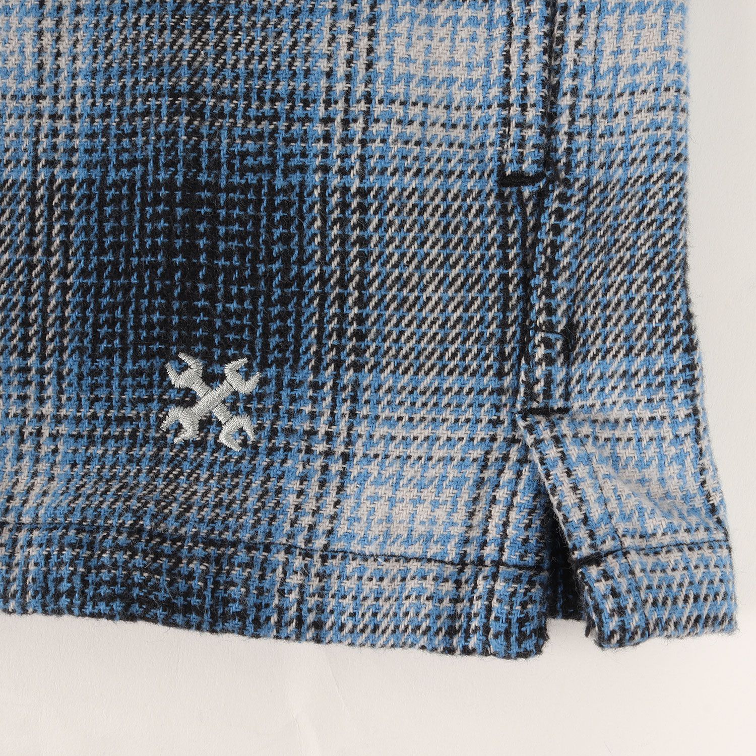 美品】BLUCO ブルコ シャツ サイズ:M / ロゴ刺繍 オンブレチェック