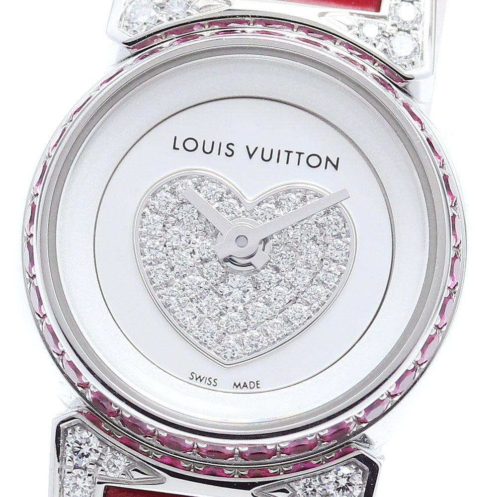 ルイ ヴィトン LOUIS VUITTON Q151F タンブールビジュ ダイヤモンド ルビーケース クォーツ レディース_880304