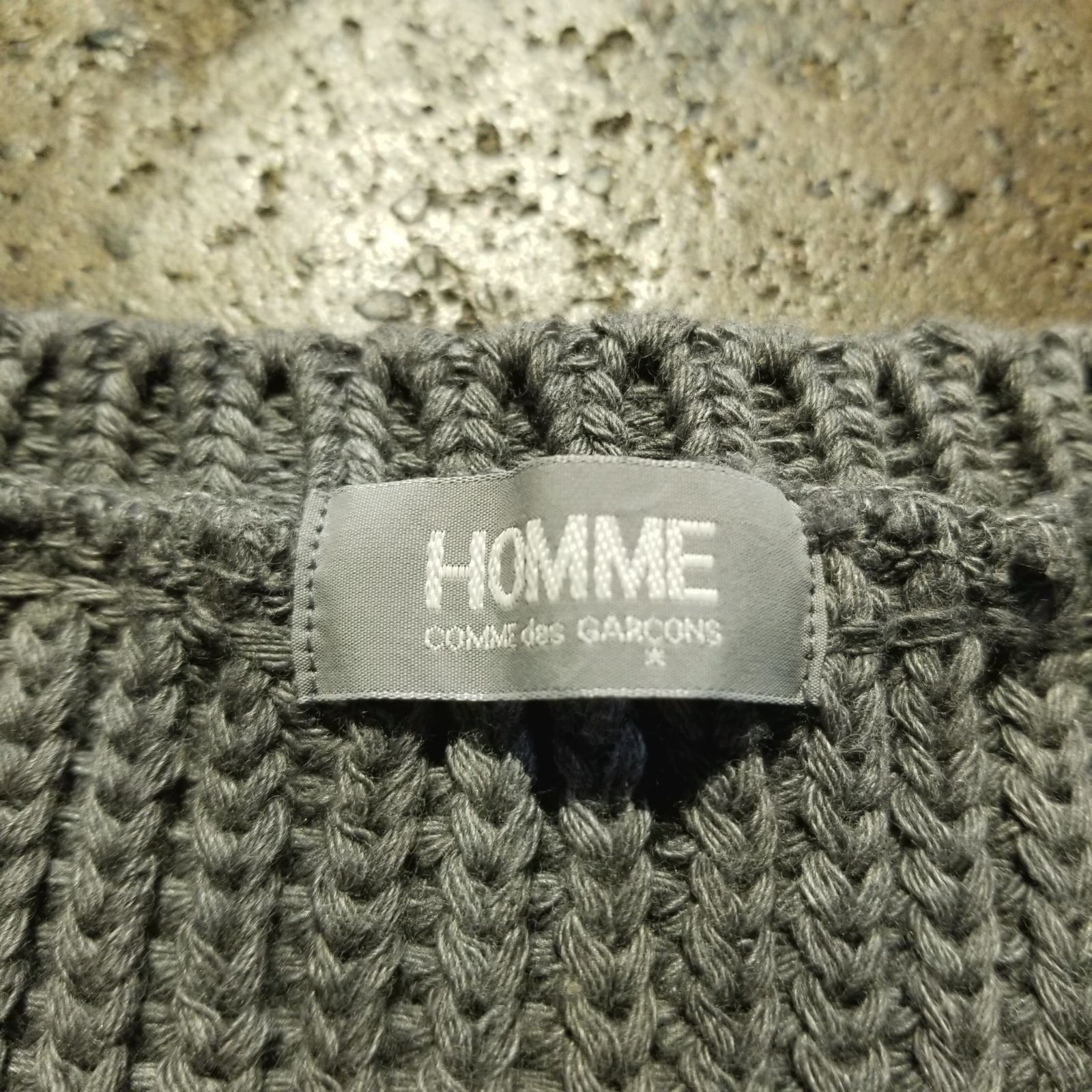 HOMME COMME des GARCONS 80s Vネック ローゲージニット セーター 
