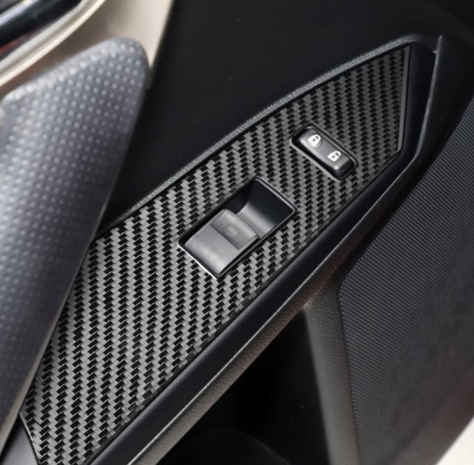 レクサス CT CT200h 2011- 右ハンドル用 ドアウィンドウ スイッチ ボタンフレーム パネルカバー ステッカー スタイルB FFCRYSTALESIA_COM