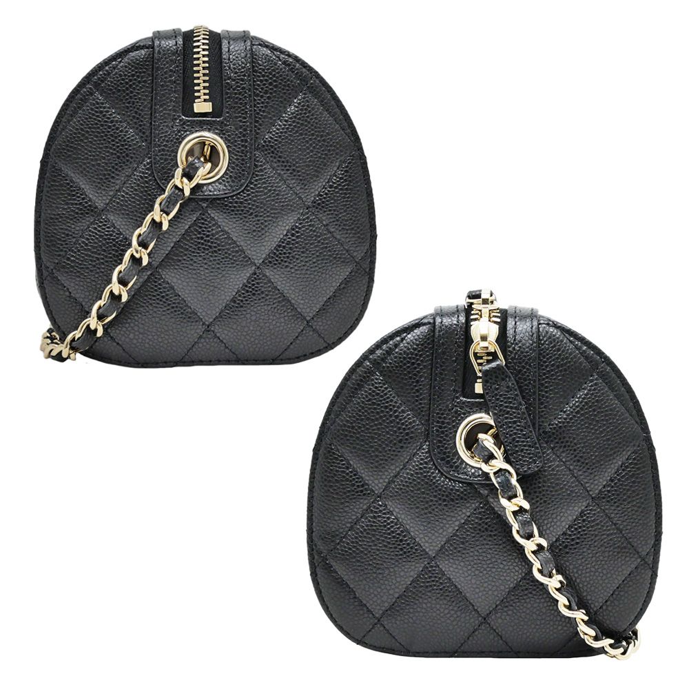 名東】【CHANEL】シャネル ミニボストン マトラッセ キャビアスキン