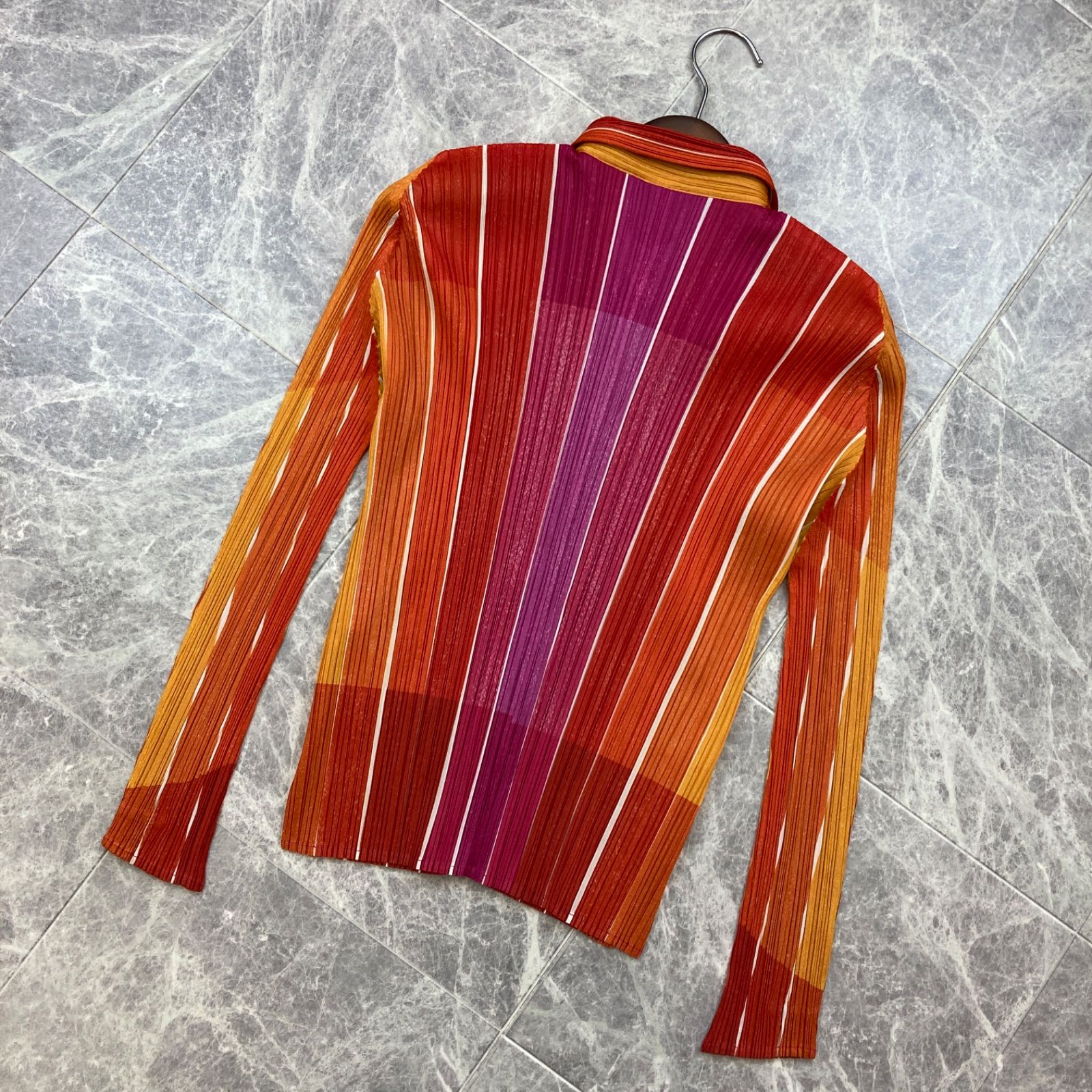 ✨美品✨ PLEATS PLEASE プリーツプリーズ 長袖 ストライプ シャツ