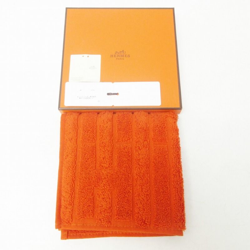エルメス HERMES カレ ラビリンス ハンカチ ハンドタオル Hロゴ