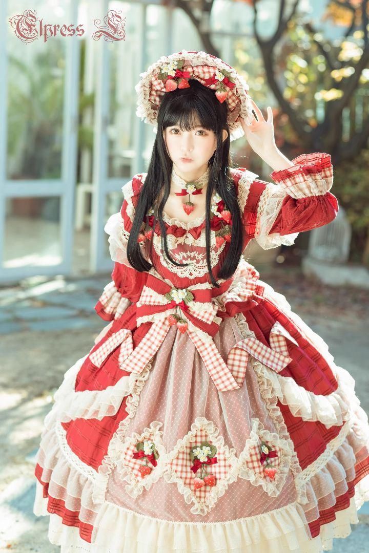 LT-163 豪華姫系 lolita 可愛 レトロ風 オリジナル jsk ロリータ ワンピース 美しい刺繍