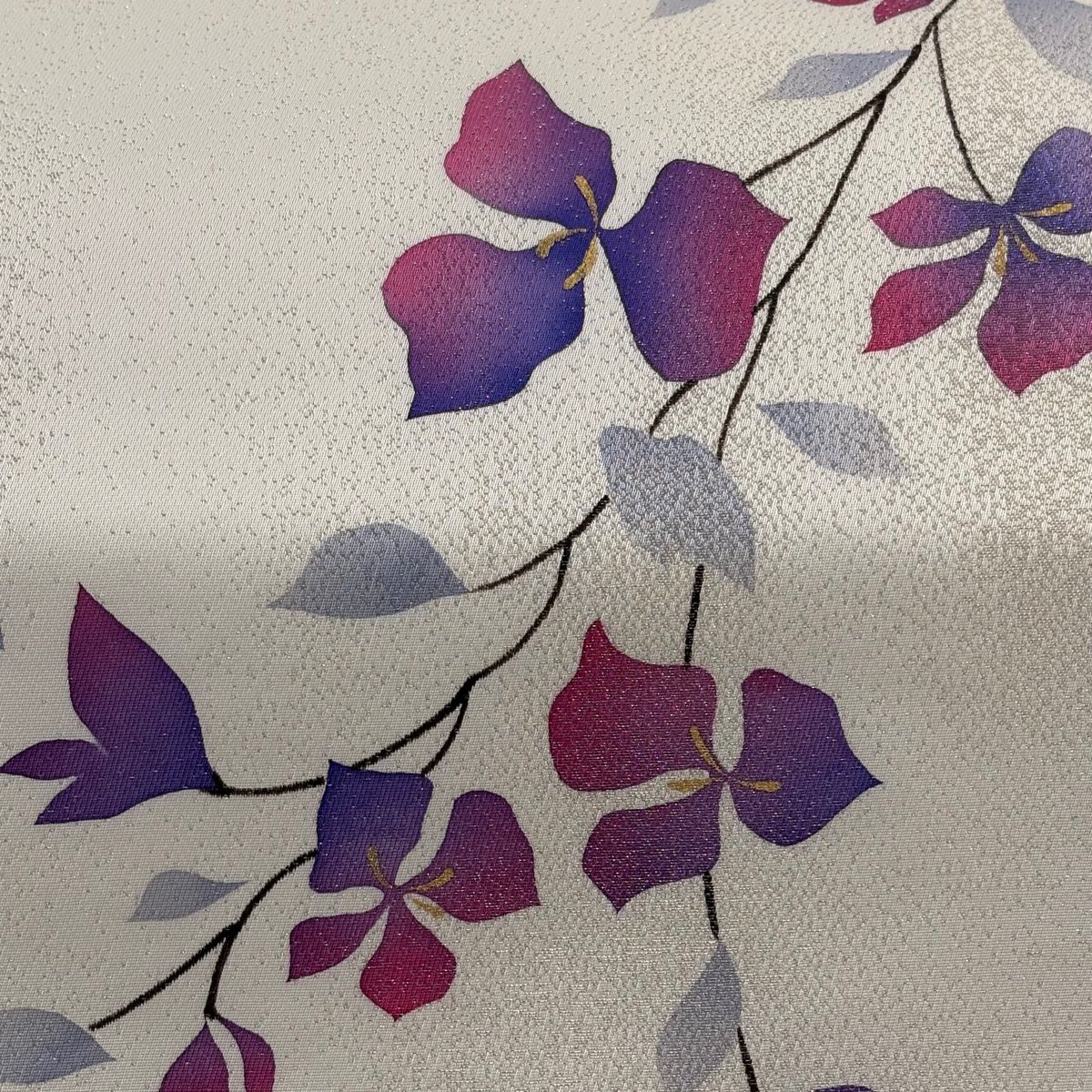 O0854 美品 逸品 粋 ＩＫＫＩ流 銀通し 月華美人 染め帯 袋帯 袋帯 美品 名品 落款 Ikki流 草花 銀糸 ぼかし 茶色 お太鼓柄