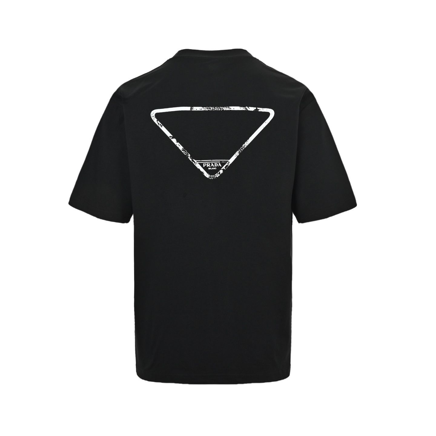 超安い 今日特価】Prada 刺繍アルファベット＆スプレー墨三角ロゴ 25ss トップス