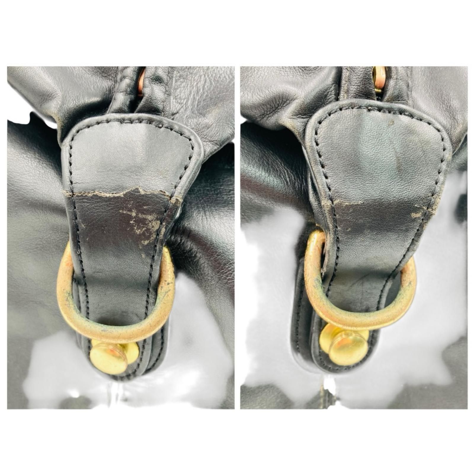 コーチ ボストンバッグ ショルダー レザー ブラック 2way - メルカリ