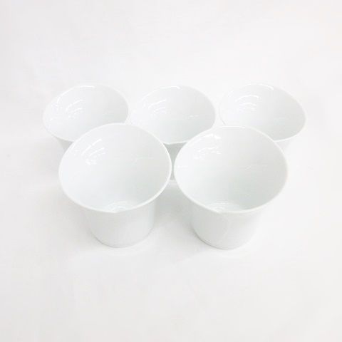 井上萬二 井上萬二氏 監修 井上萬二窯 小鉢 5点セット 白磁花型 ホワイト