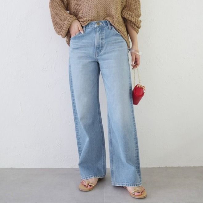 Lee リー ⑤ LB9207|25030913001010 SLOBE別注 BOYS CUT DENIM レディース ブルー M