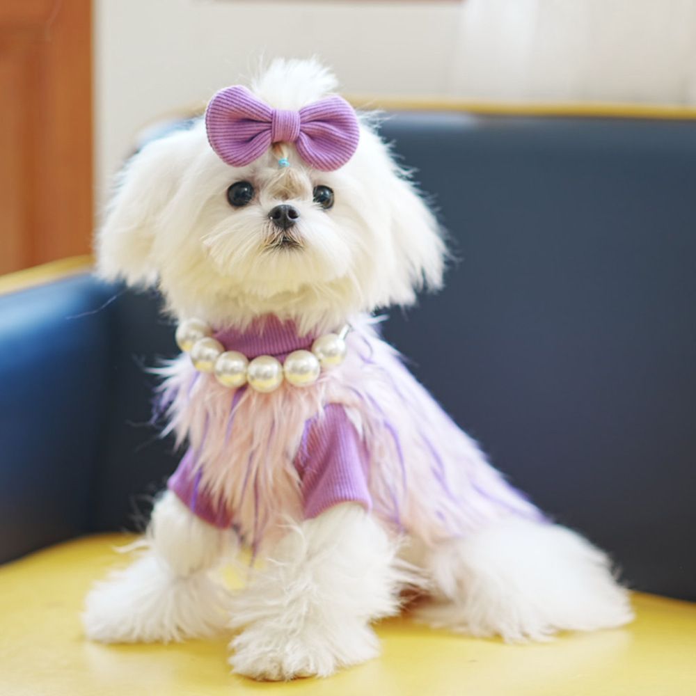 数量わずか ロングファーコート リボン セット服 おしゃれ犬 犬服 ドッグウェア クリスマス クリスマスコーデ 犬服 ペット服 ふわふわファードレス ファー 犬 小型犬 中型犬 ドレス ペット服 防寒 パーティー 記念日 誕生日 冬 秋