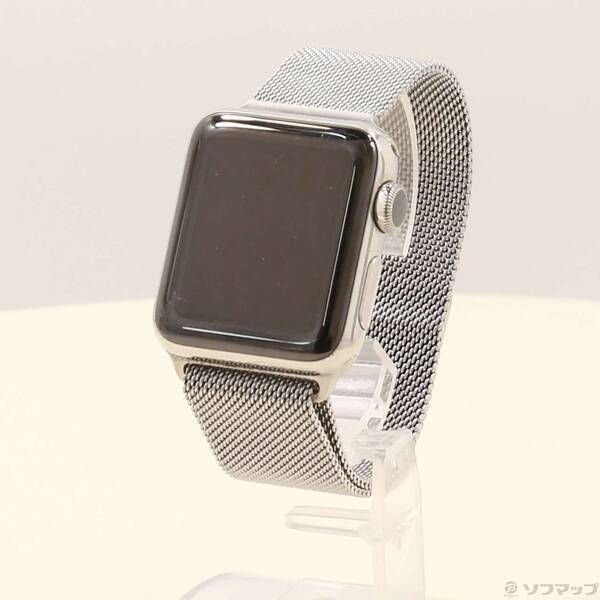 〔 品〕 Apple Watch Series 2 38mm ステンレススチールケース ミラネーゼループ 247
