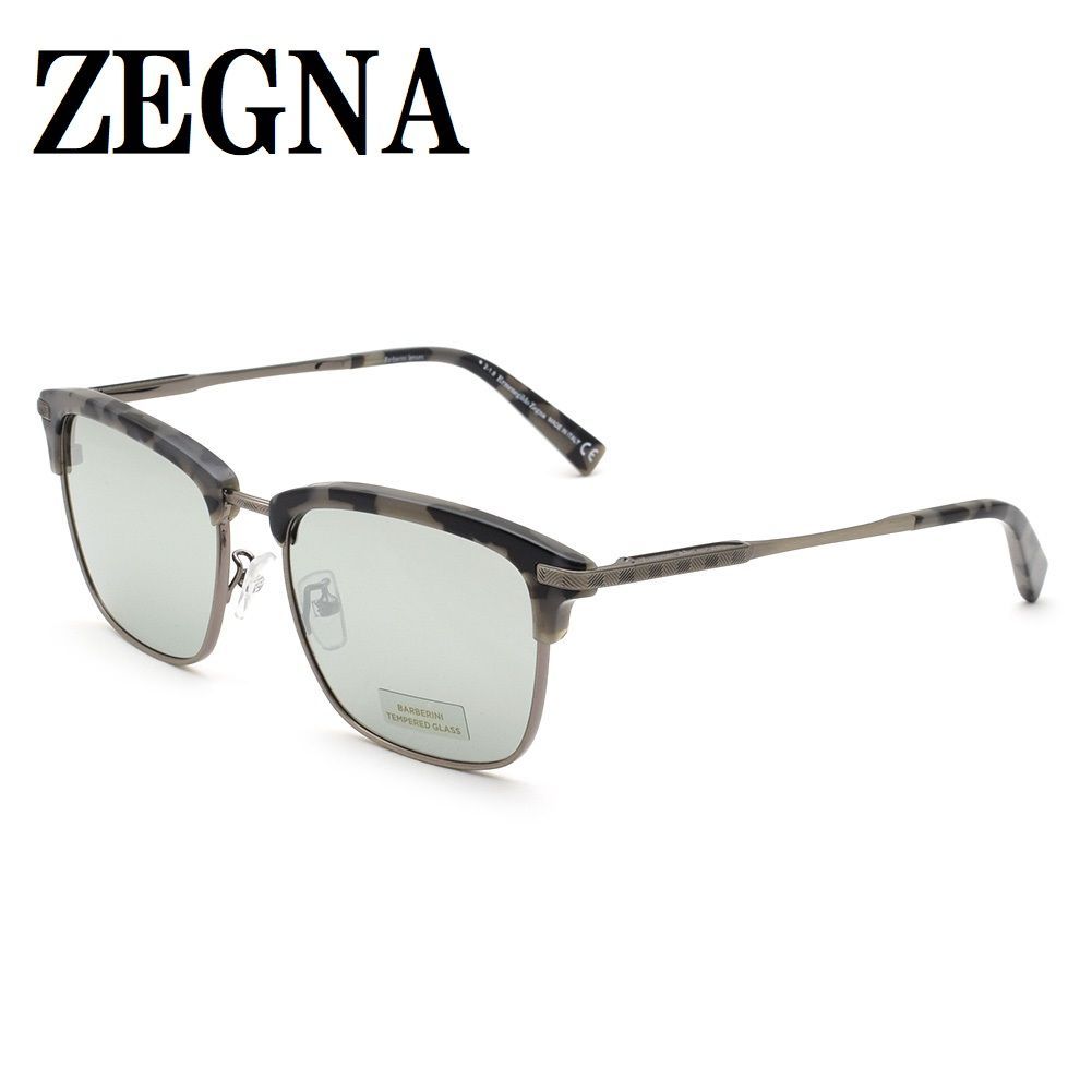 ゼニア ZEGNA EZ0092-D 55C 55 Ermenegildo Zegna サングラス UVカット 紫外線カット ノーズパッド 鼻あて  メンズ ライトグレー グレーハバナ ガンメタル - メルカリ