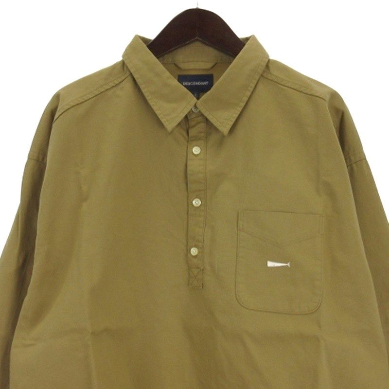 ディセンダント DESCENDANT VOIL PULLOVER LS SHIRT プルオーバー シャツ 長袖 ベージュ系 3