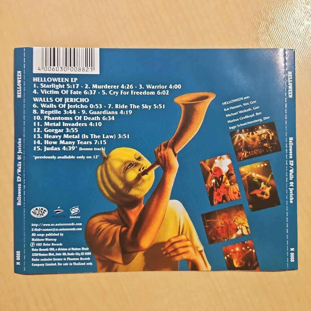 タイ輸入盤 Helloween / Walls Of Jericho (Includes Helloween EP 