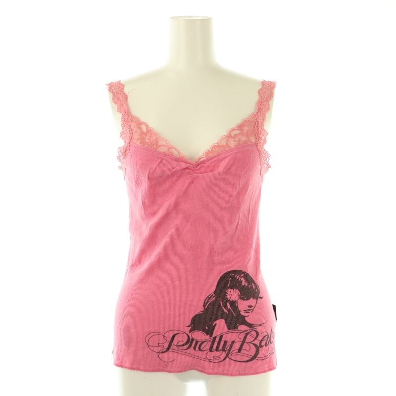 HYSTERIC GLAMOUR ヒスガール プリント レース キャミソール HYSTERIC GLAMOUR ヒスガール プリント レース キャミソール