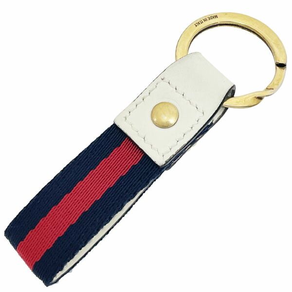 グッチ キーホルダー ハート シェリー ウェブ パール キーリング レザー 革 ナイロン アイボリー系 白 ネイビー 紺 レッド 赤 499677 GUCCI ループ チャーム バッグチャーム キーチャーム キー 鍵 ブランド小物 き