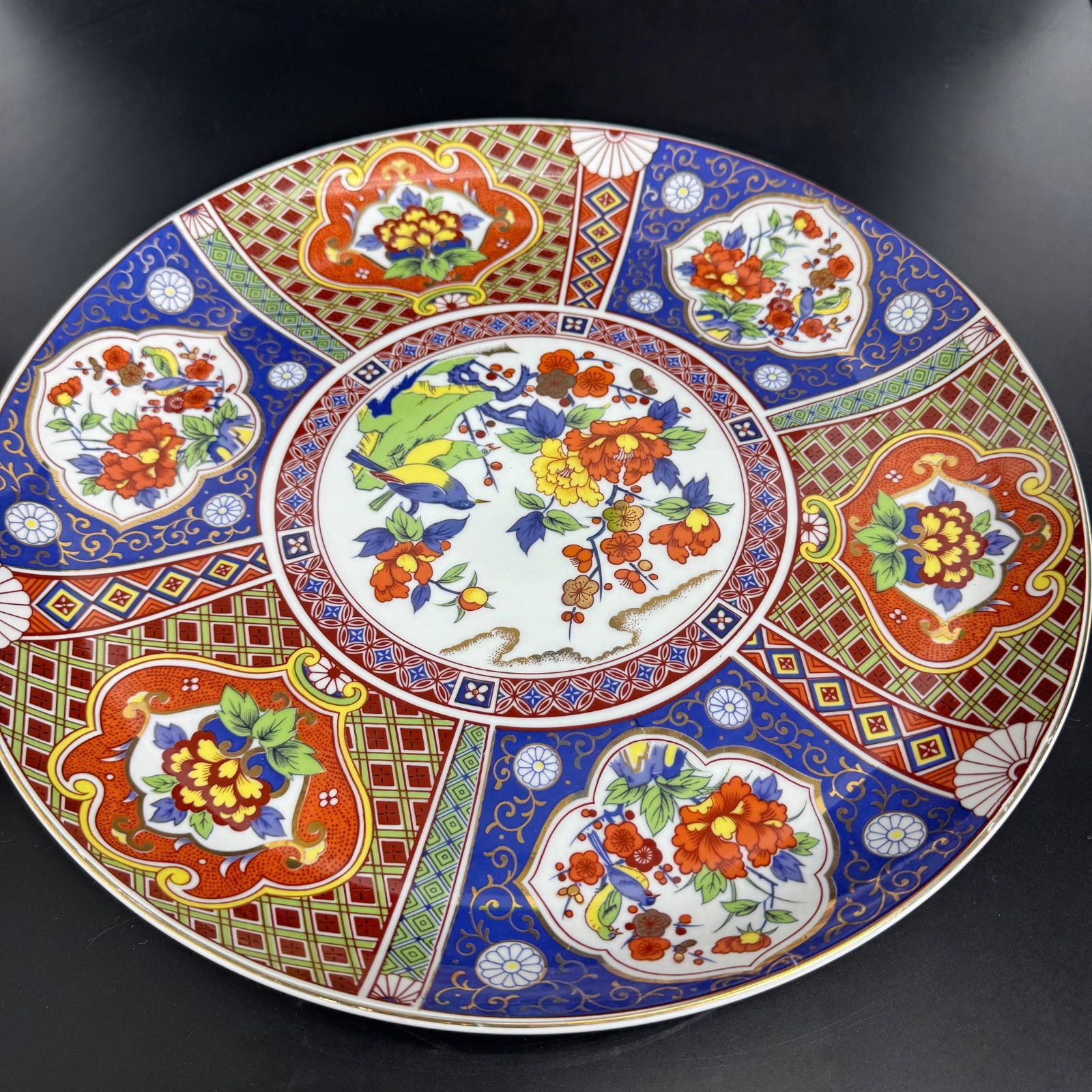 有田焼 若山窯 飾り大皿 絵皿 置物 梅鶯柄 直径36cm 日本製 伝統工芸品