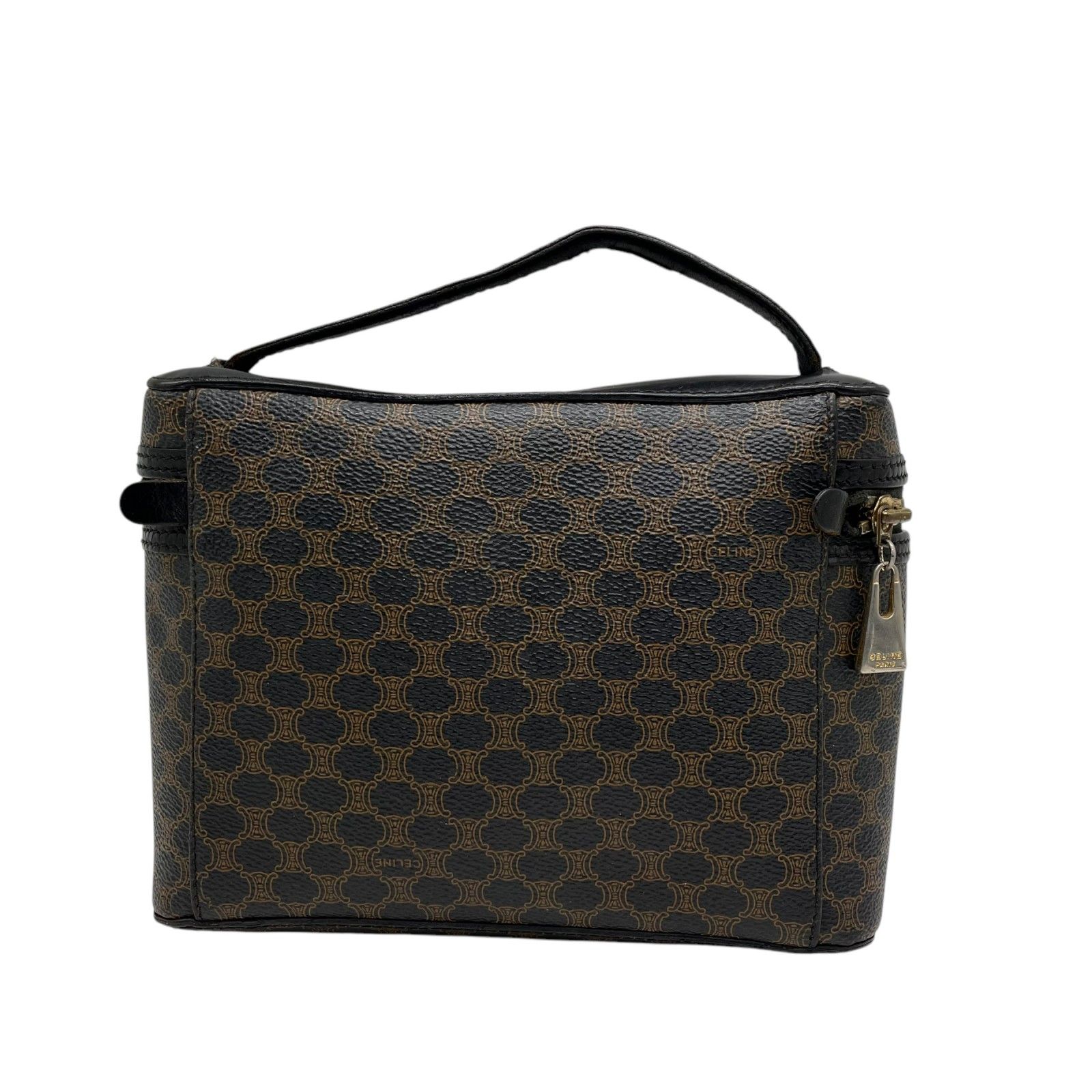 セリーヌ CELINE　ポーチ 黒マカダム　トリオンフ　バニティ　ブラック セリーヌ CELINEポーチ 黒マカダムトリオンフバニティブラック