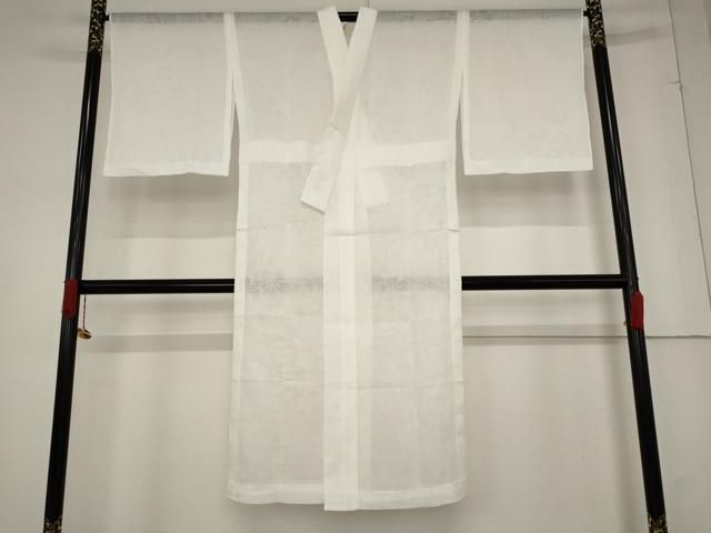 平和屋着物＊夏物　長襦袢　紗　流水草花紋紗　未使用　AABB5939st 平和屋着物＊夏物 長襦袢 紗 流水草花紋紗 未使用 AABB5939st