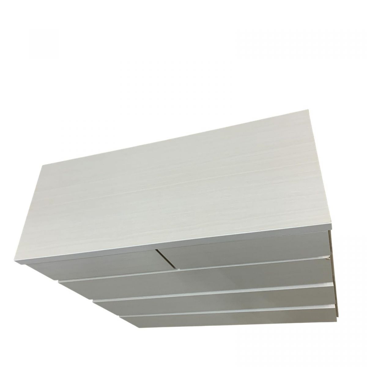 薄型チェスト 大川家具 ホワイト 4段 幅75 奥行30 高79cm FMK853618相