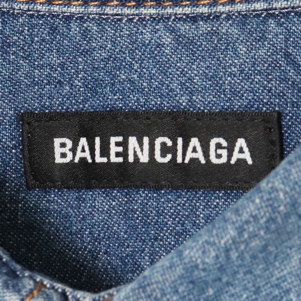 BALENCIAGA デニムシャツ サイズ39 BALENCIAGA オーバーサイズデニムシャツ サイズ39 - メルカリ