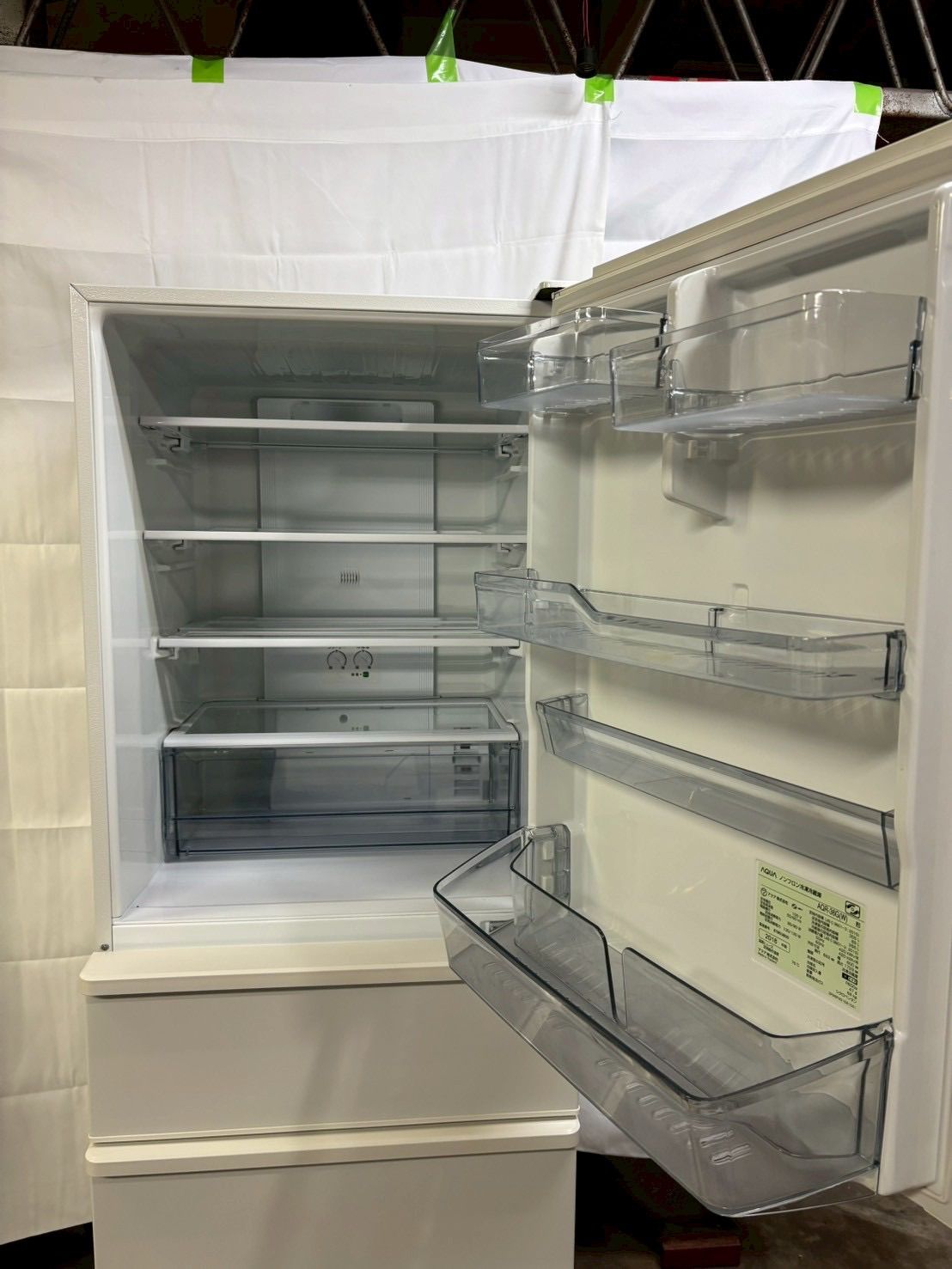 AQUA 4ドア冷蔵庫 AQR-36G(W) 2018年製 355L 右開き - メルカリ