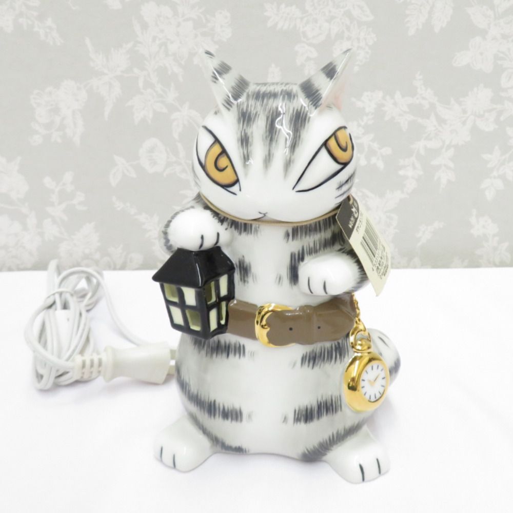 わちふぃーるど 天使フットライト 陶器製【レア】 Wachifield わちふぃーるど 猫のダヤン 天使フットライト 陶器製