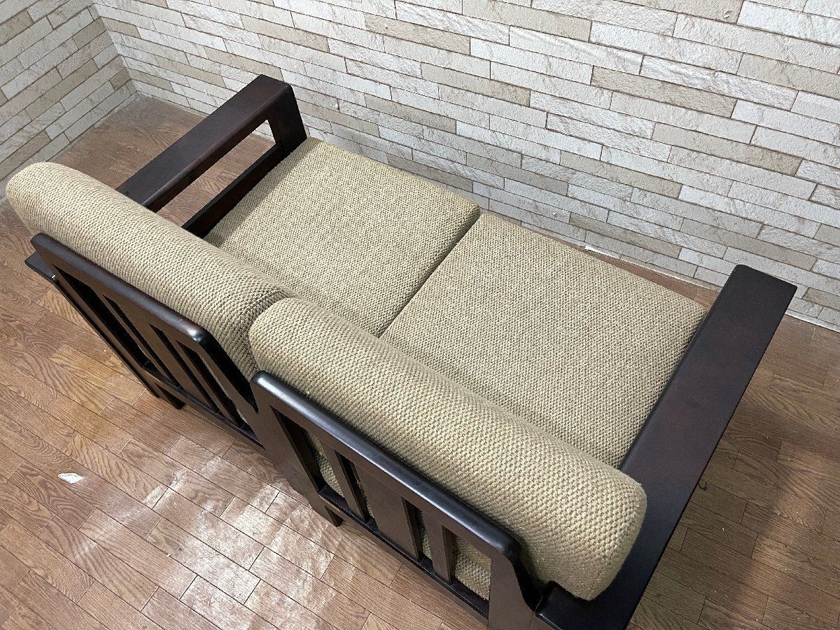 れいしゅ様 ○北海道民芸家具 2人掛けソファ アームソファ 樺材