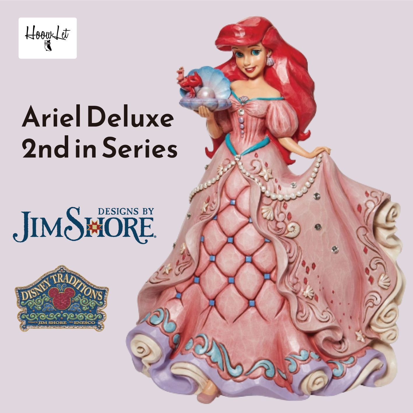 ディズニープリンセス アリエル デラックス ディズニー ジムショア リトルマーメイド フィギュア 置物 人形 Ariel Deluxe ディズニートラディションズ JIM SHORE 正規輸入品 プレゼント ギフ
