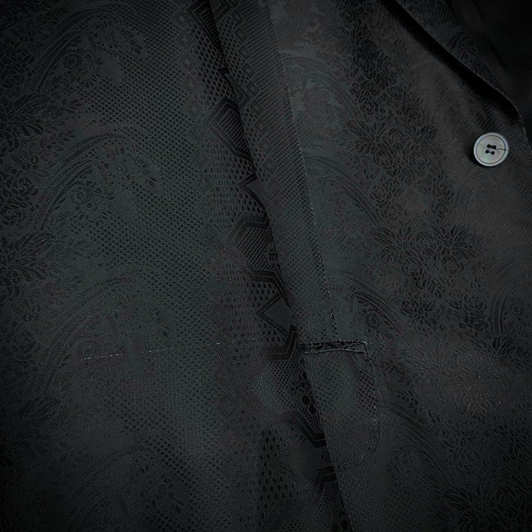 05AW 総シルクジャカードアシンメトリーチェスターコート