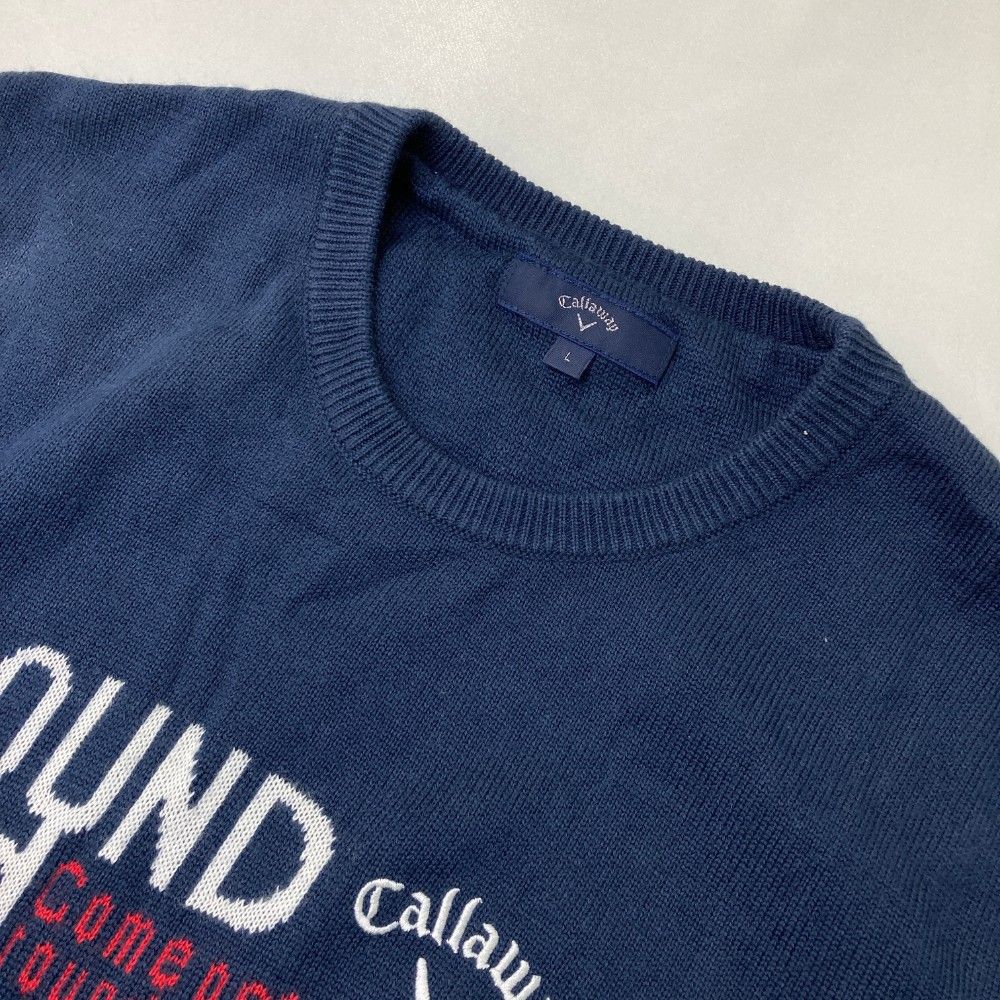 サイズ：L CALLAWAY キャロウェイ ニットセーター ネイビー系