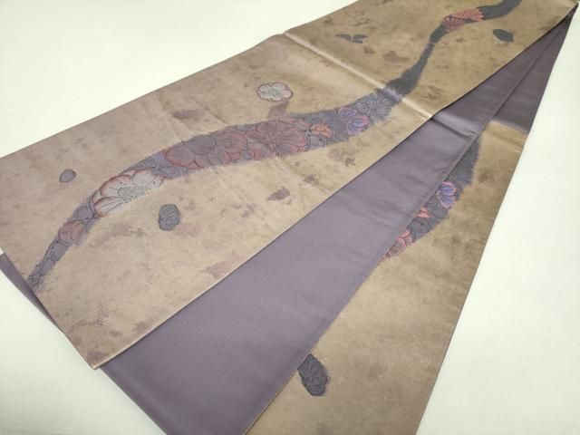 平和屋着物○西洞院辻が花 大脇一心 六通柄袋帯 辻が花 金糸