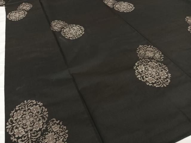 平和屋着物○本場大島紬 9マルキ 地空 草花文 正絹 逸品 AAAT0626zg  