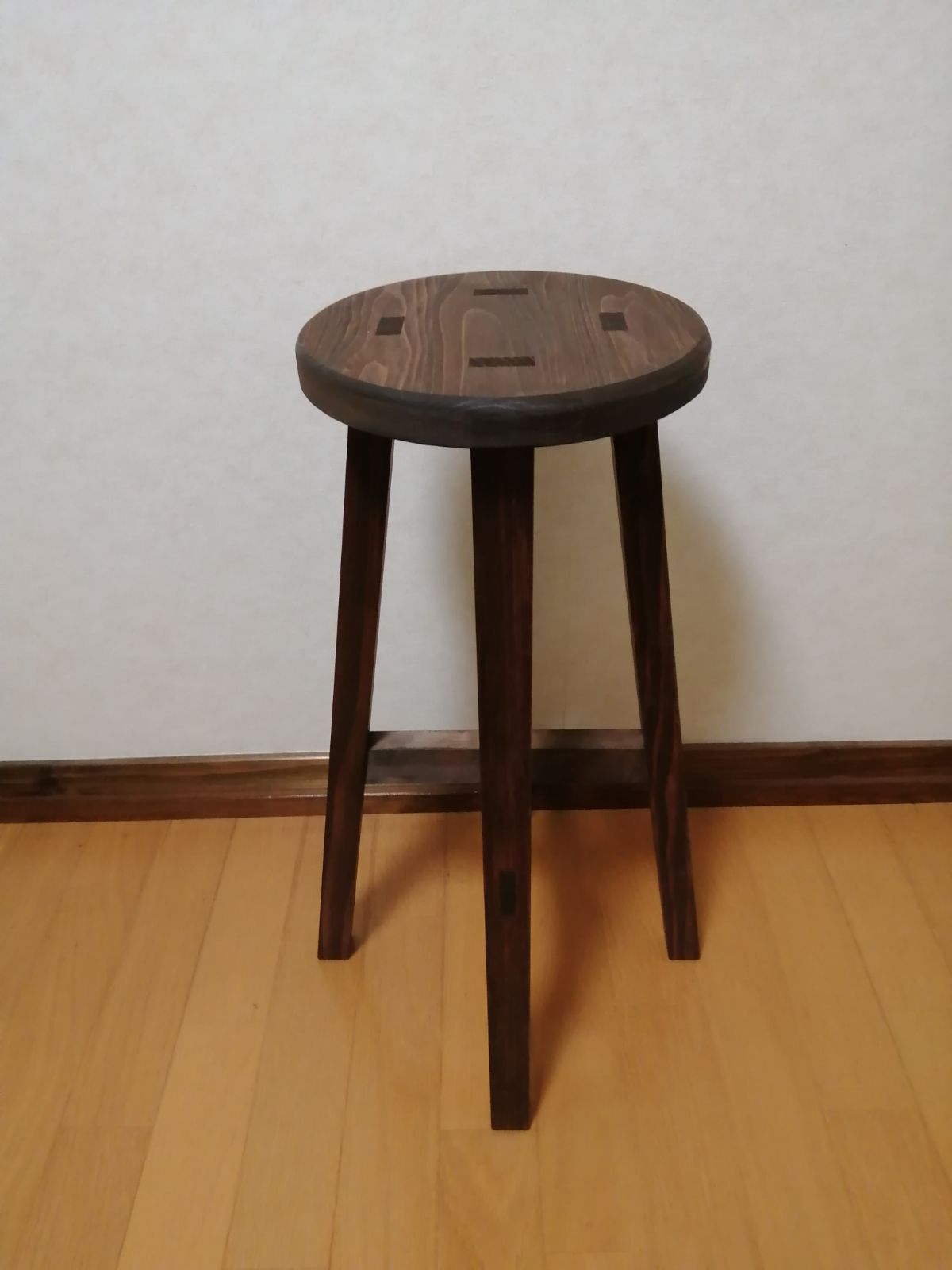 ほぞ組】木製スツール ２脚セット 高さ58cm 丸椅子 stool 猫犬 - メルカリ