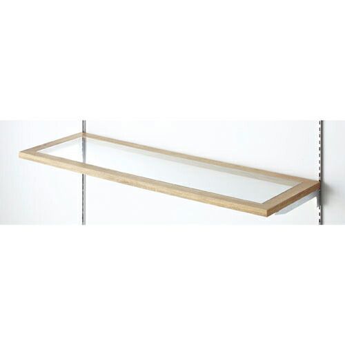 木製ガラス棚枠セット ラスティック柄 D40cm W120cmタイプ  61-31-23-2 