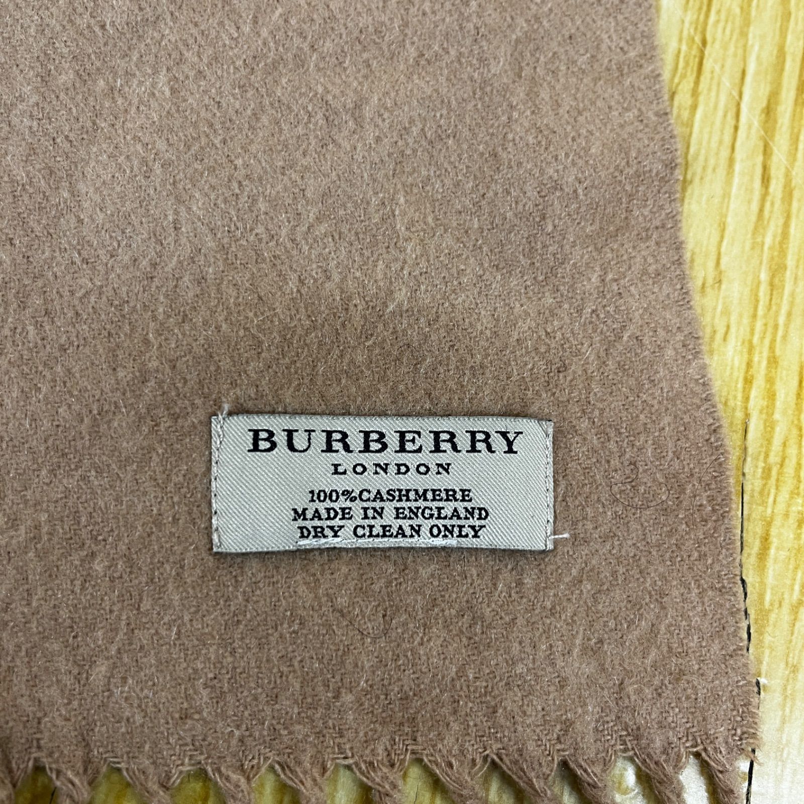 バーバリー カシミア100% マフラー (ベージュ/30✕146) - メルカリ