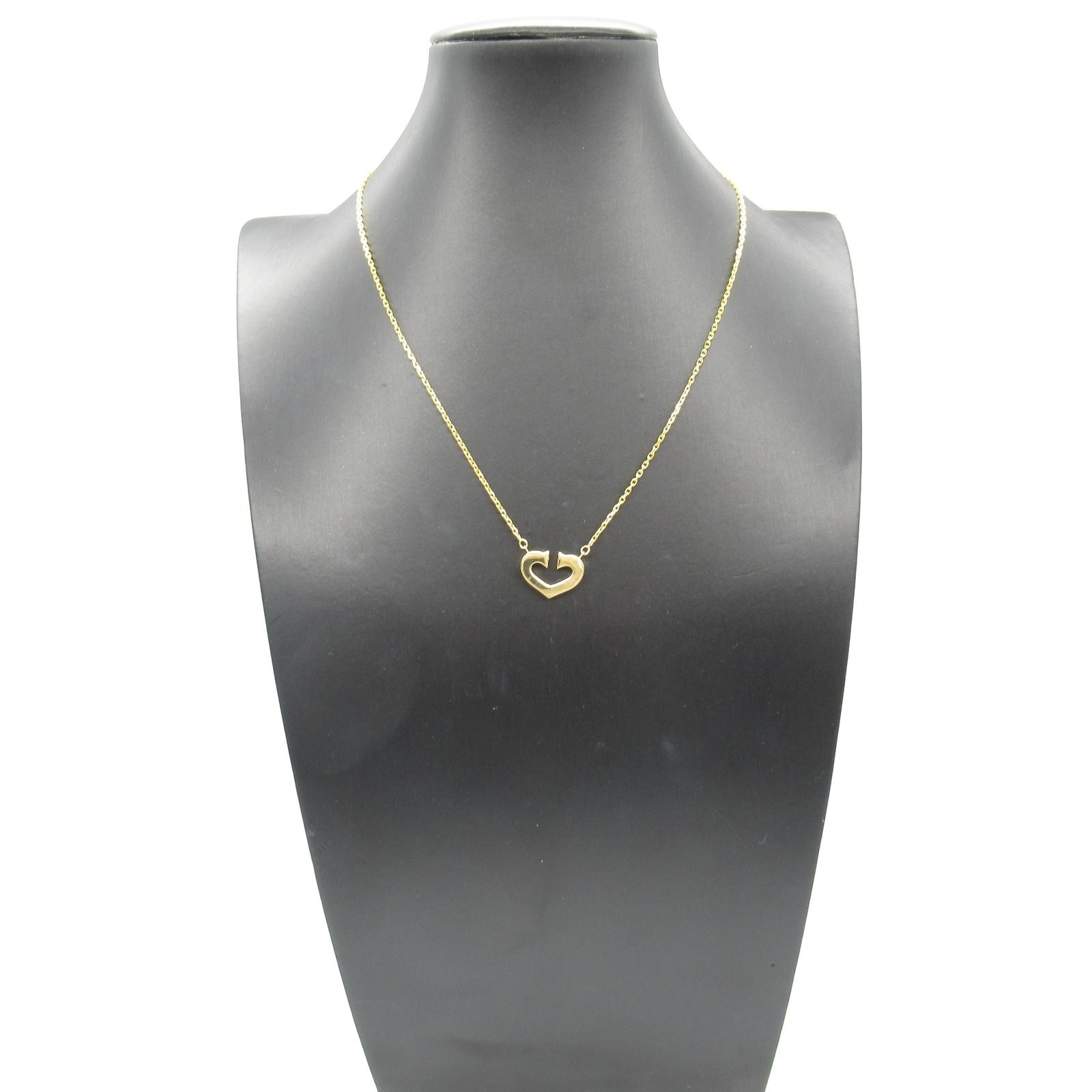 カルティエ CARTIER ネックレス Cハート ネックレス 首回り40/40.5cm 