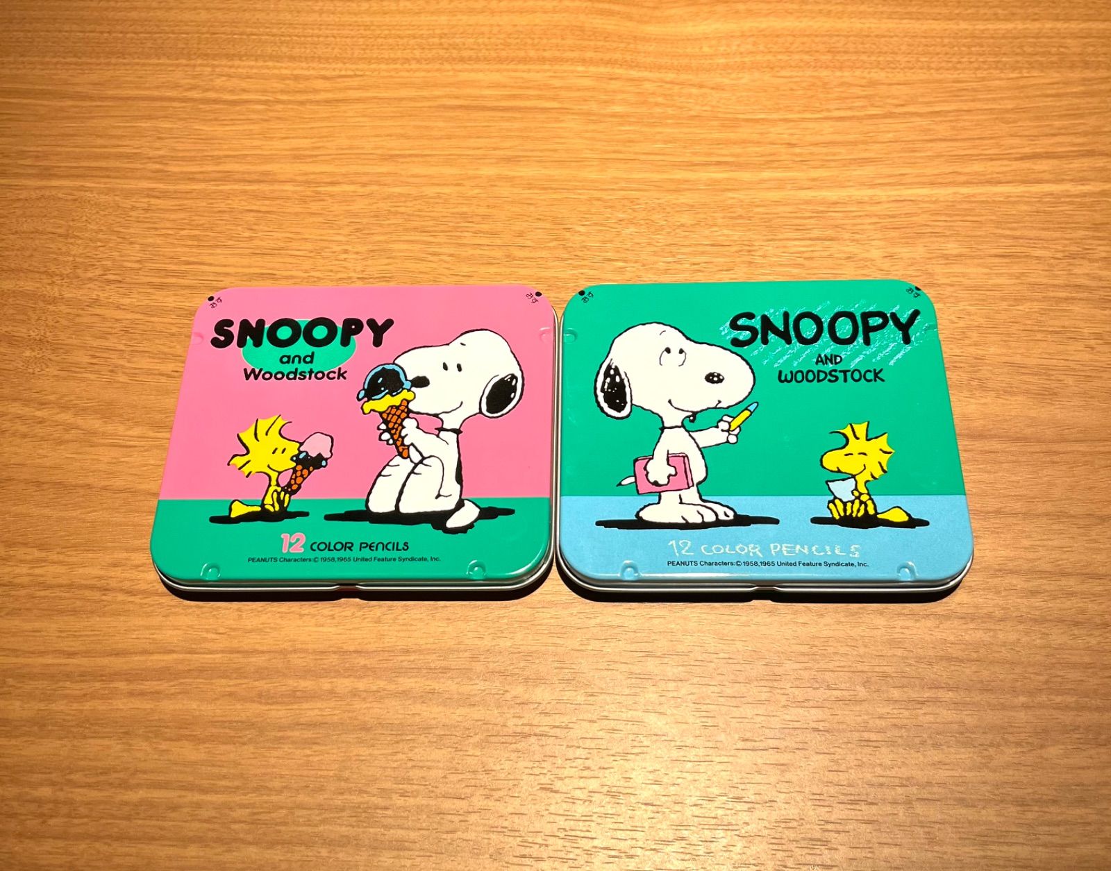 昭和レトロ 「SNOOPY スヌーピー」色鉛筆 12色 セット PEANUTS