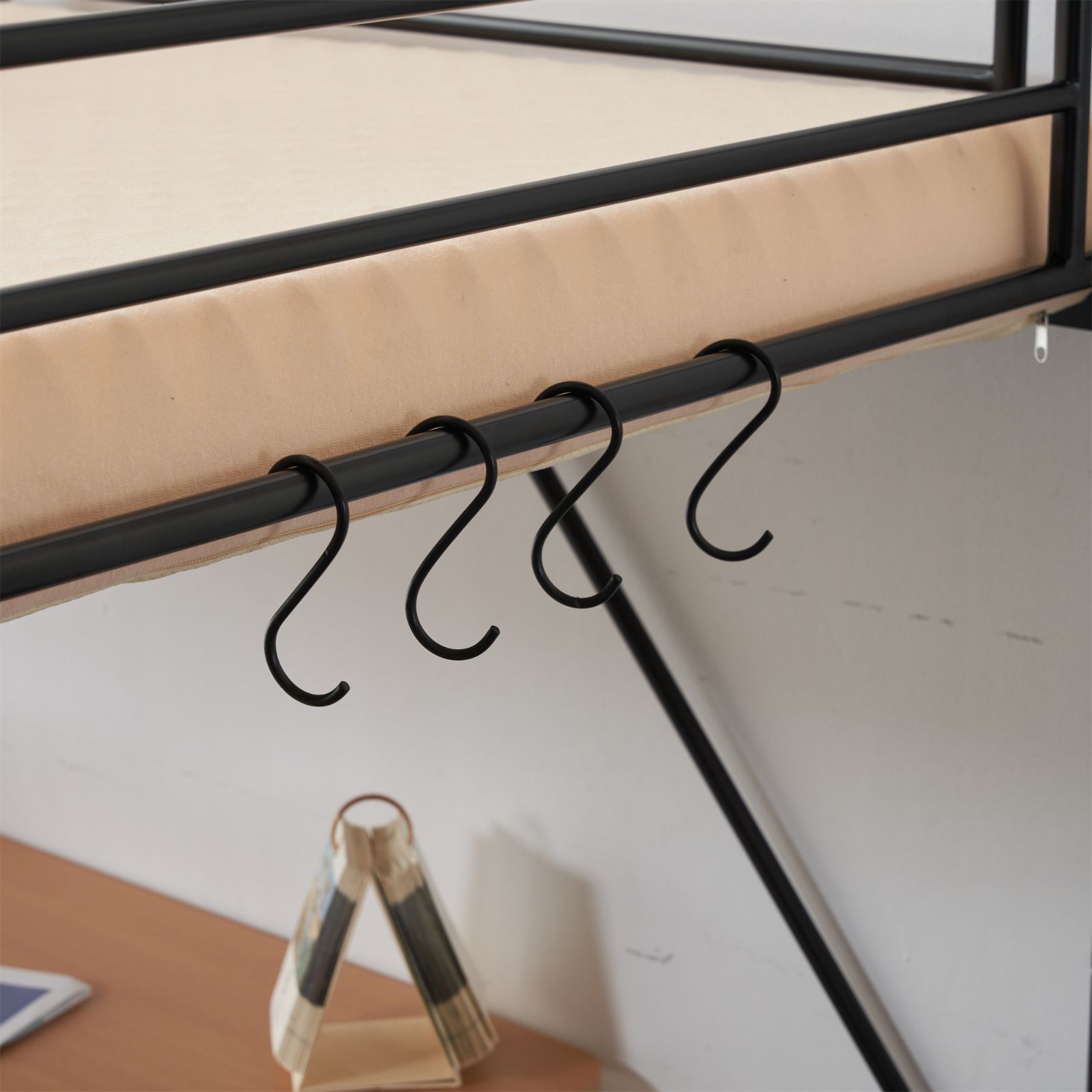 パイプベッド サイド棚付き