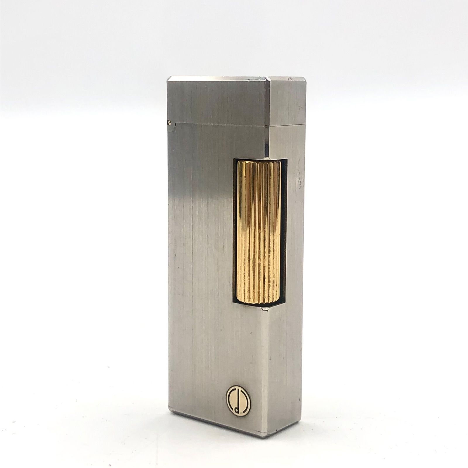 Dunhill 彫刻入りライター ゴールド シルバー ケース付き □美品 