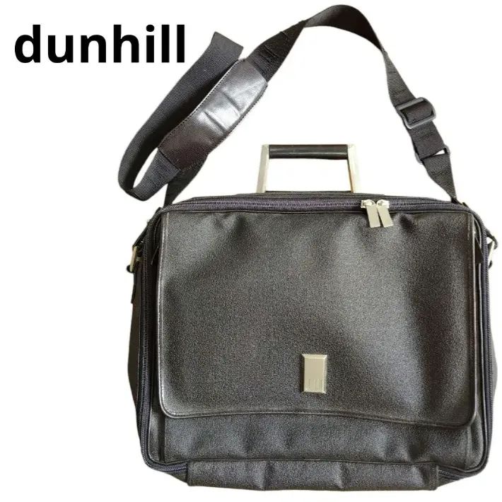 dunhill ダンヒル 2way メッセンジャーバッグ PVC 黒 大容量 - メルカリ